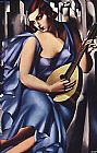 Musician Canvas Paintings - The Musician in Blue